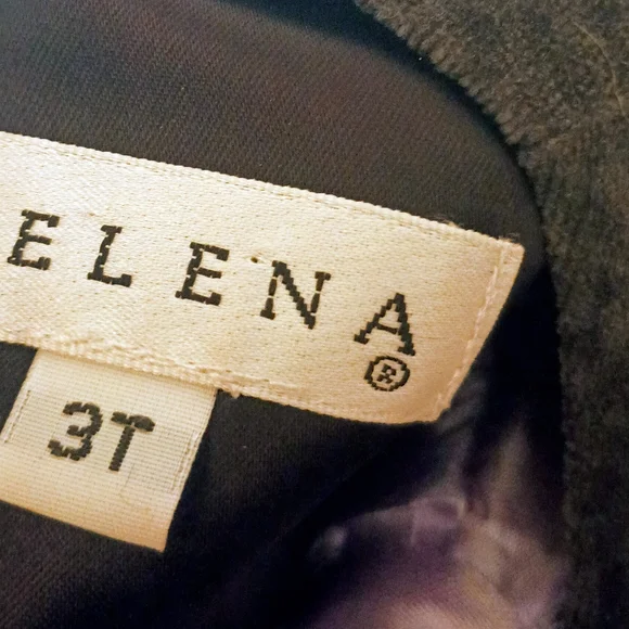 Classy Vintage Helena Charcoal  2pc Suit with Faux Fur Trim (Girls 3T) - Picture 6 of 8